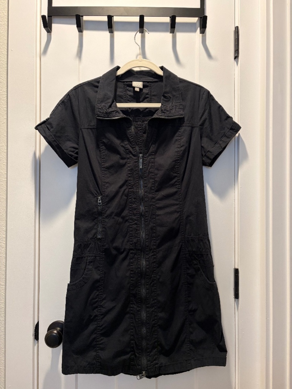 Black Zip Up Shirt Dress by Bench